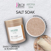 Aroma Sweet Orange & Rosemary Salt Soak 1000g | Spa Detox, Stress Relief & Skin Brightening Treatment